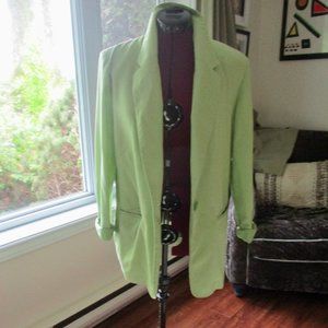 Loose Fit Vintage(?) Light Lime Green Summer Single Button Blazer/Jacket